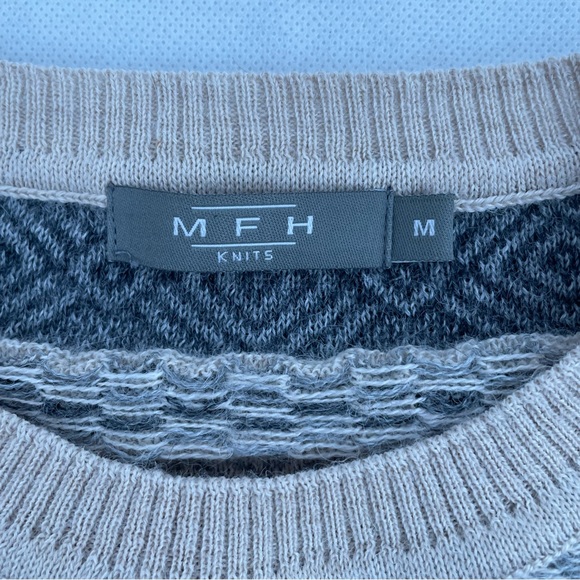 MENS MFH KNITS CREWNECK SWEATER SIZE M 100% Baby ALPACA MADE IN PERU - Picture 3 of 7